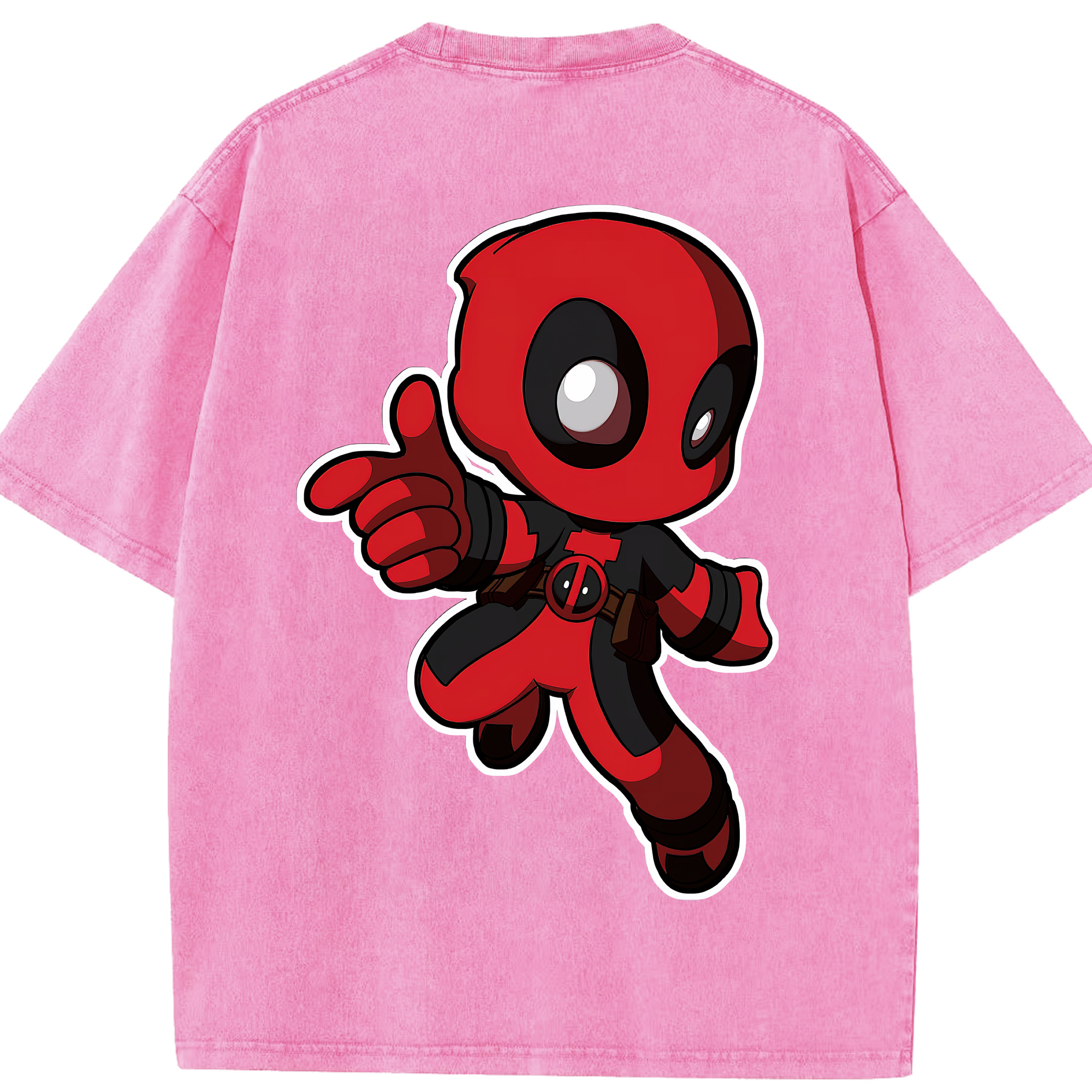 （画像用） Deadpool デッドプール 綿100% ヴィンテージ風 半袖Tシャツ（背面プリント）